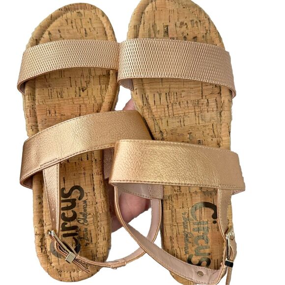 Circus Sam Edelman Maypol Rose Gold Espadrille Sandal Shoe‎ Women’s Size 10 - Picture 2 of 12